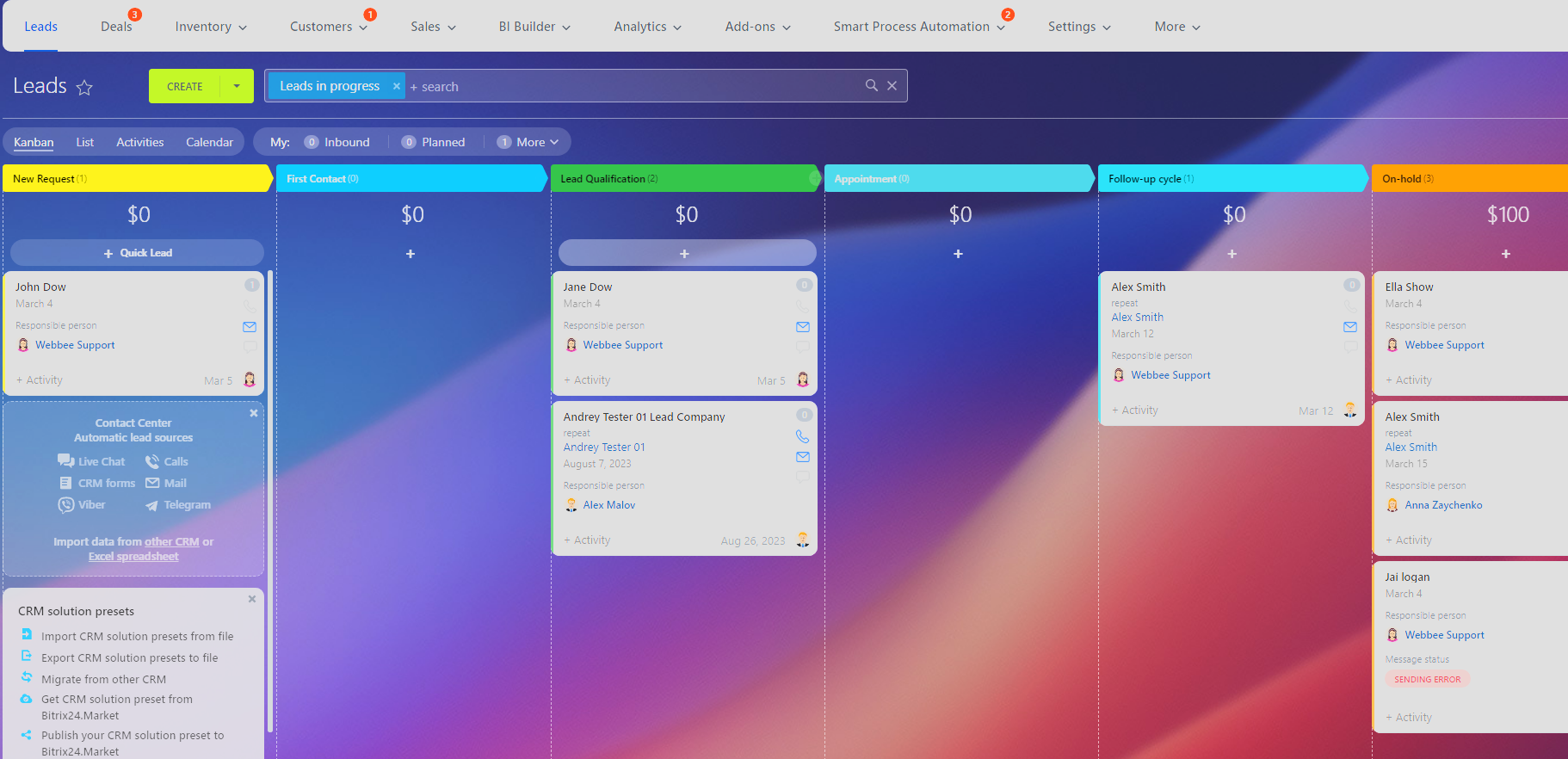SalesMaster - Bitrix24 CRM Preset with assisted installation